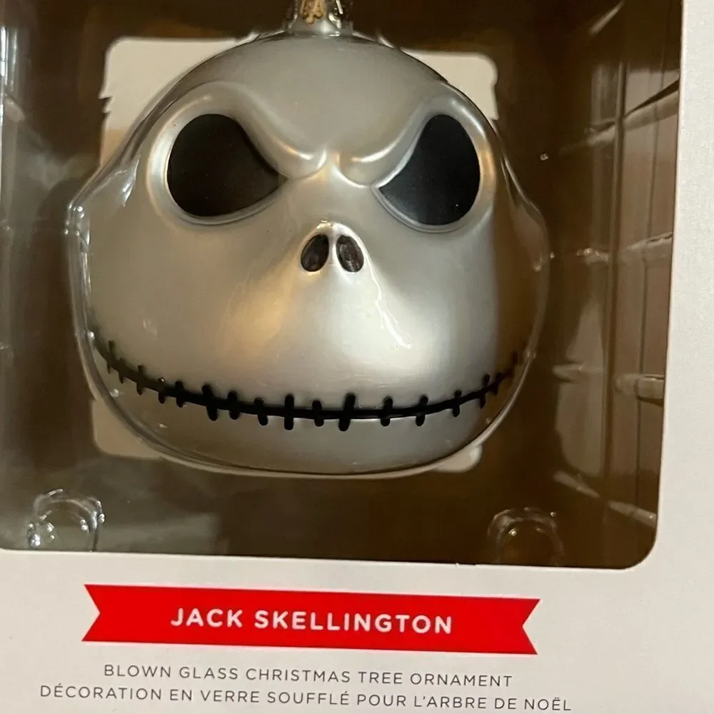 Hallmark glass ornament Jack Skellington Nightmare before Christmas NWT